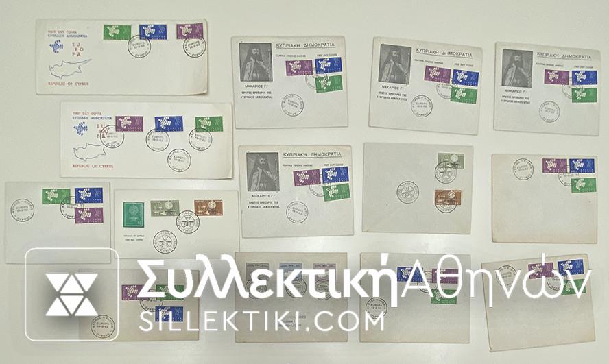 CYPRUS 14 FDC 1960/61