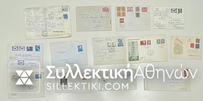 SWEDEN 6 Covers 1963/4 +cards etc