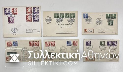 SWEDEN -6 FDC 1946/7