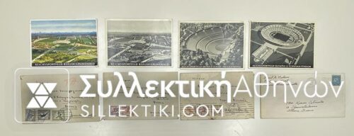 4 Covers and 4 Cards of Olympic Gmes 1936