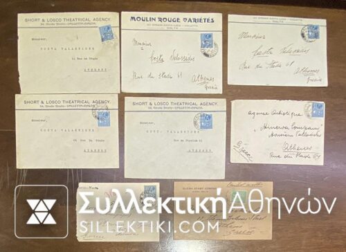 MALTA 8 Covers with stamps of GEORGE V