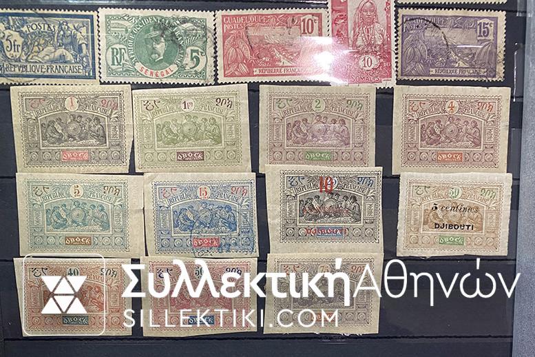 Άκρως ενδιαφέρουσα συλλογή γραμματοσήμων με πολλά κλασικά (πριν το 1900) γραμματόσημα από διάφορες χώρες και σε διάφορες ποιότητες