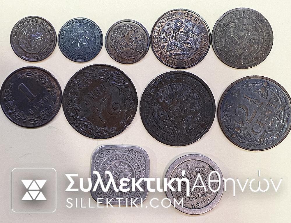 NETHERLANDS 11 Different Coins
