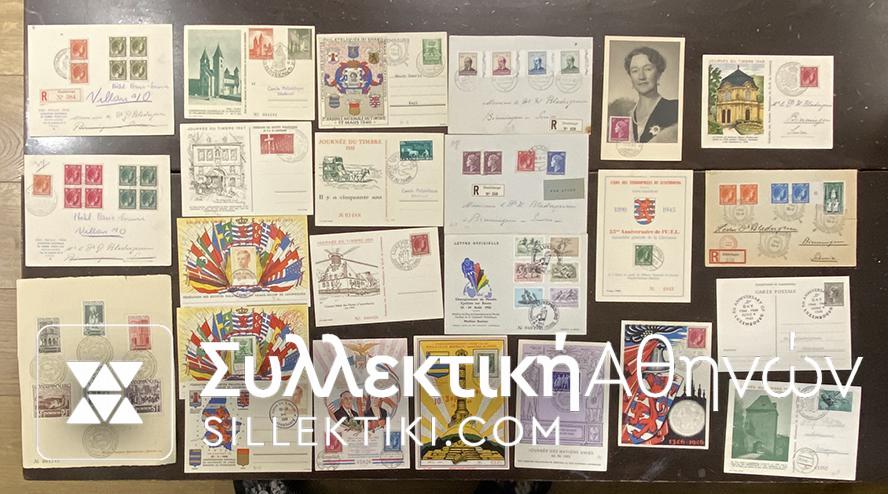 LUXEMBOURG 24 Covers /Cards 1935/52