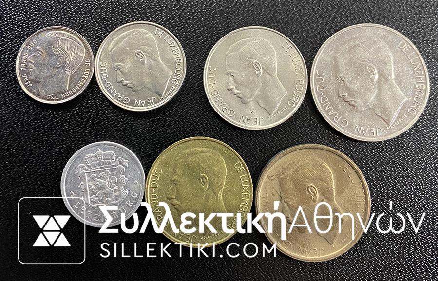 BELGIUM LOT OF 7 1973-91 AU /UNC