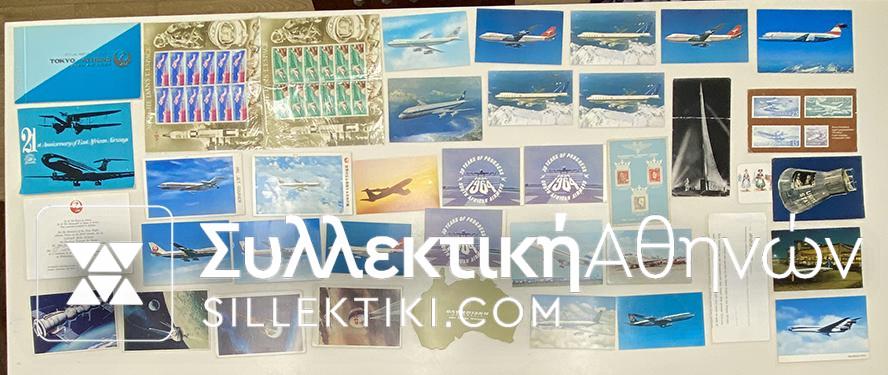 35 Cards with airplanes