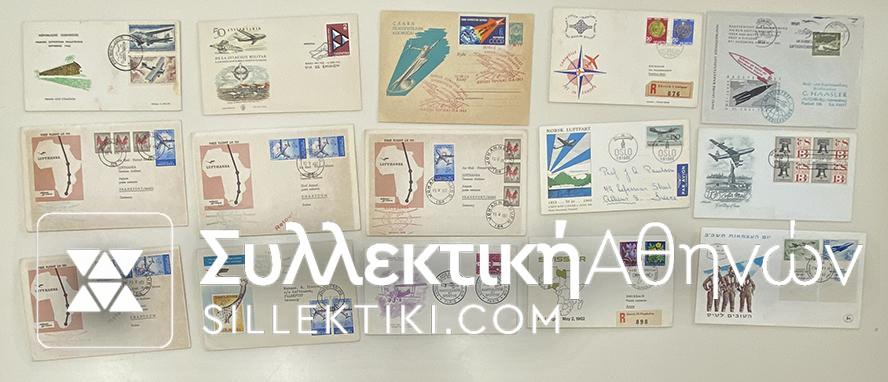 15 Envelopes AIR First Flights from several countries