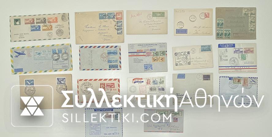 17 Envelopes AIR First Flights from several countries