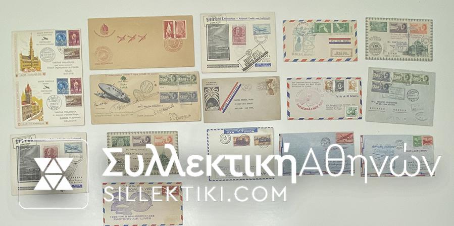 15 Envelopes AIR First Flights from several countries