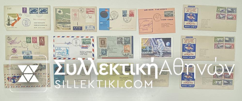 15 Envelopes AIR First Flights from several countries
