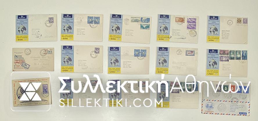 15 Envelopes AIR First Flights from several countries