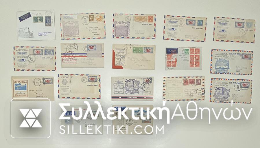 15 Envelopes AIR First Flights from several countries