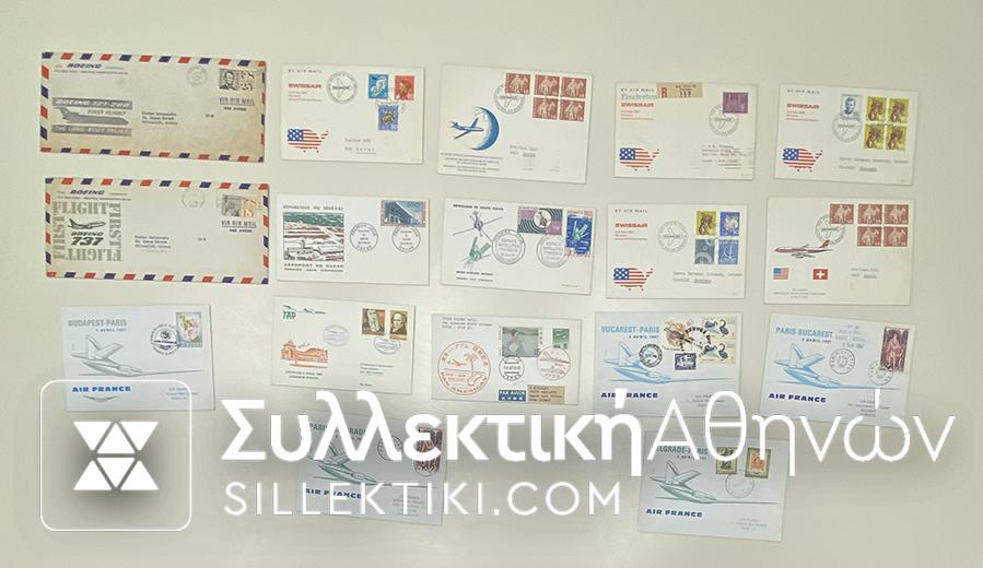15 Envelopes AIR First Flights from several countries