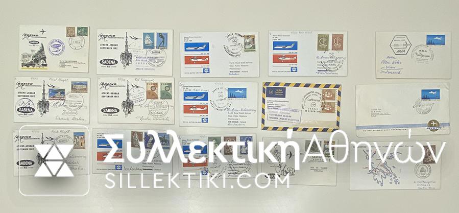 15 Envelopes AIR First Flights from several countries