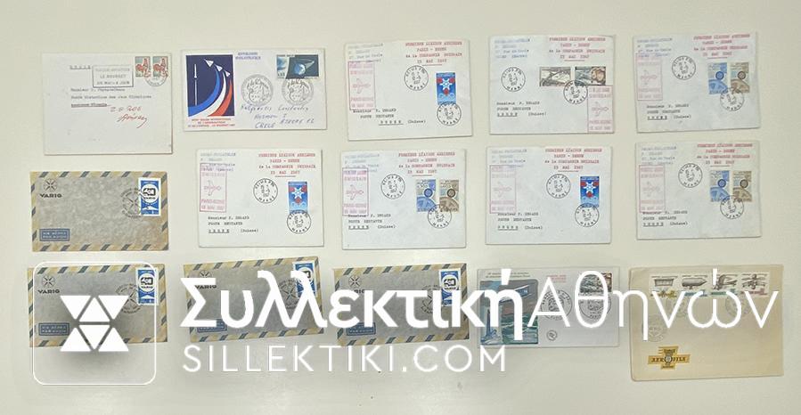 15 Envelopes AIR First Flights from several countries