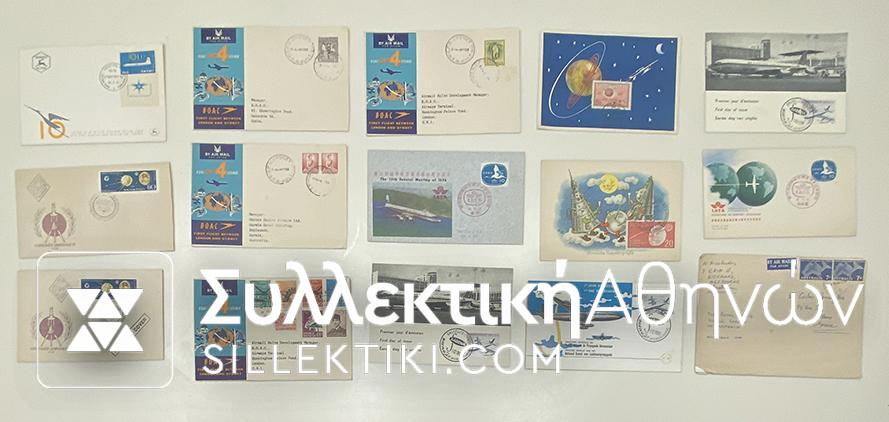 15 Envelopes AIR First Flights from several countries