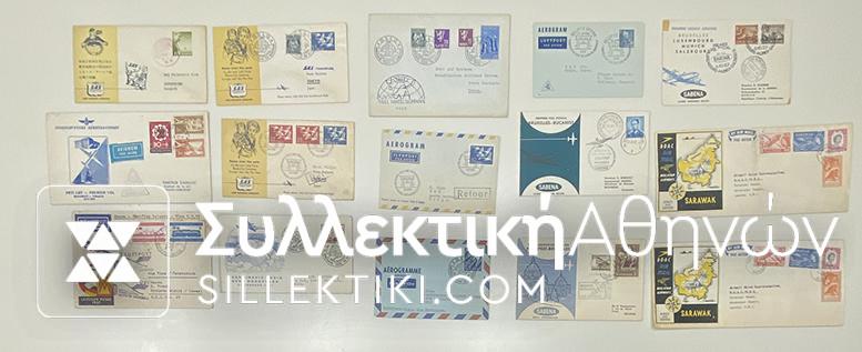 15 Envelopes AIR First Flights from several countries