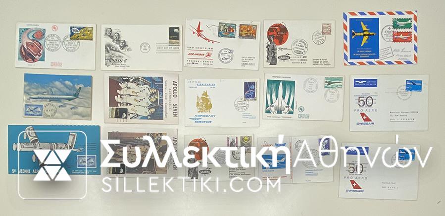 15 Envelopes AIR First Flights from several countries