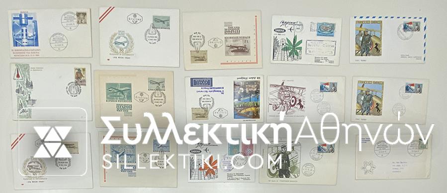 15 Envelopes AIR First Flights from several countries