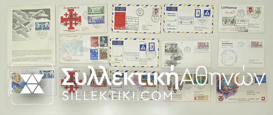14 Envelopes AIR First Flights from several countries