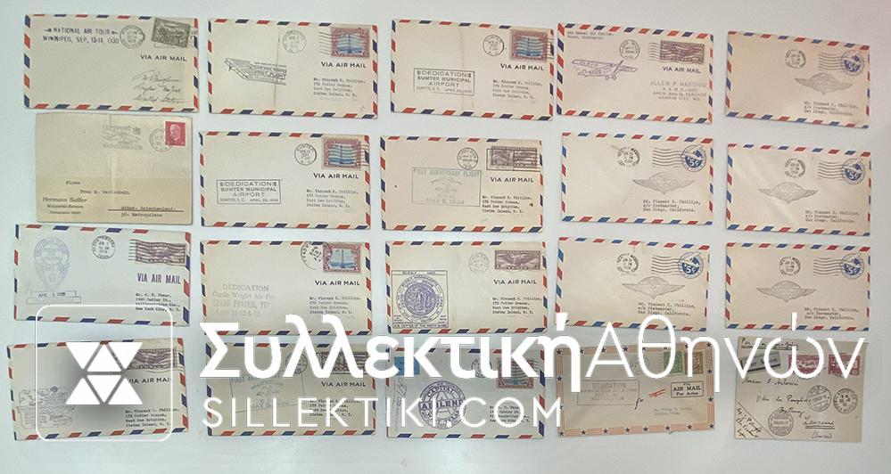 20 Very interesting old (1930-50) First Flights