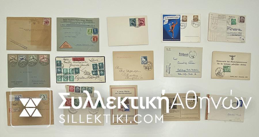 GERMANY (Nazi WWI) 15 Covers 1936-1944