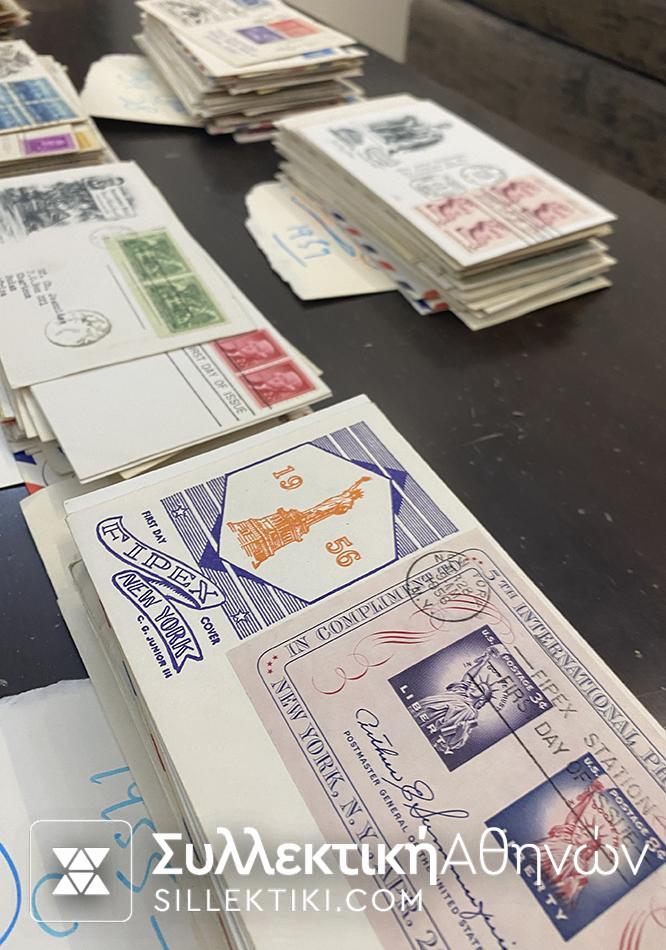 ΑΜΕΡΙΚΗ ΣΥΛΛΟΓΗ 568 Φάκελοι 1930-1959 , οι περισσότεροι FDC