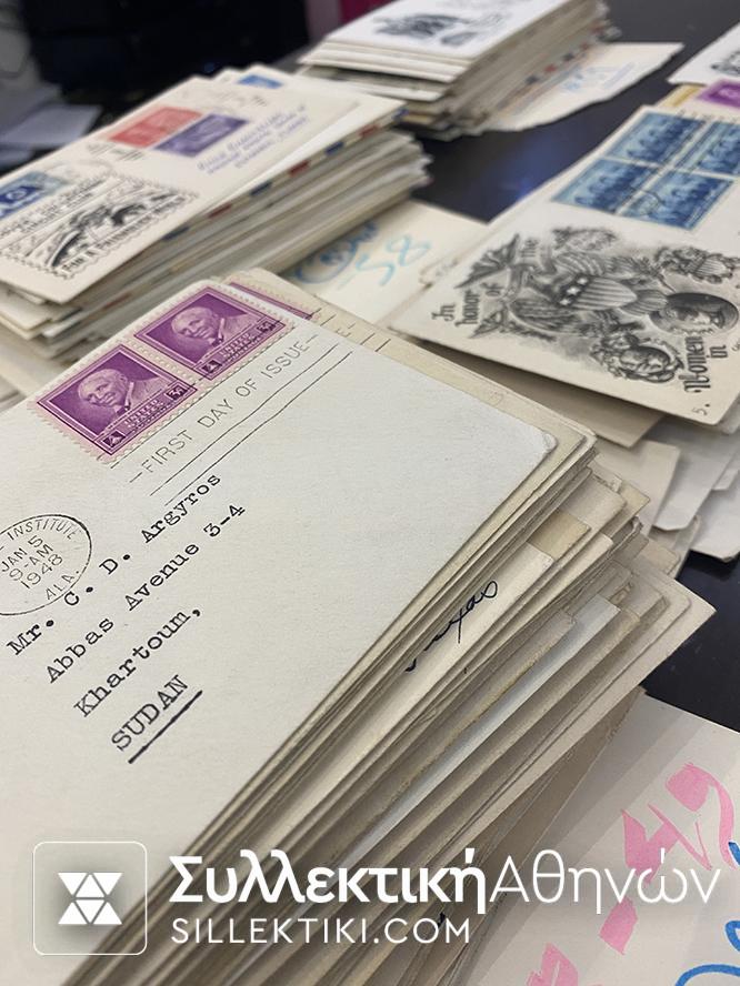 ΑΜΕΡΙΚΗ ΣΥΛΛΟΓΗ 568 Φάκελοι 1930-1959 , οι περισσότεροι FDC