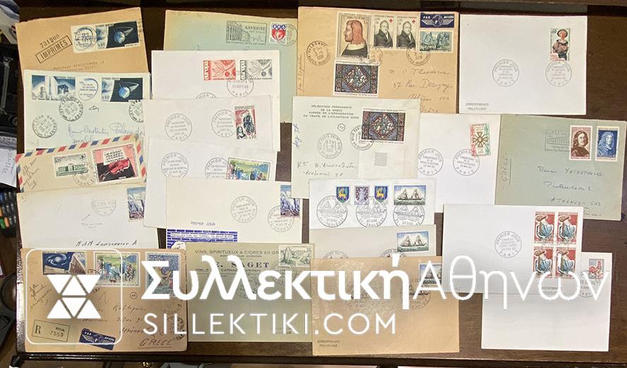 FRANCE 21 Envelopes Posted 60s