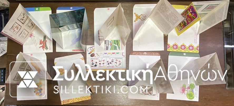 CHINA 9 Sets + 1 B.F. 1993 in Official folders