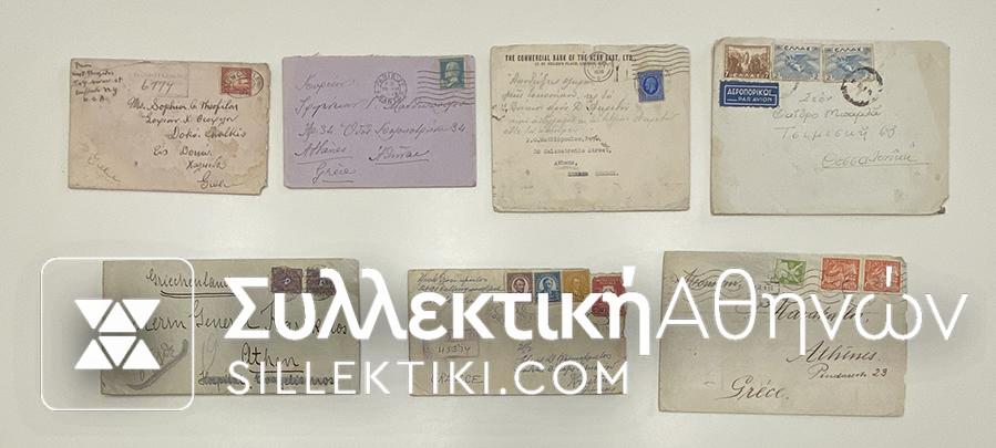 7 Old Covers Posted to Greece