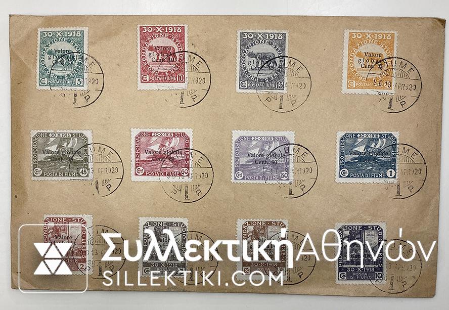 Fiume ITALY CROATIA YUGOSLAVIA 1919 - VALORE GLOBALE thin and thick MI. 74/85