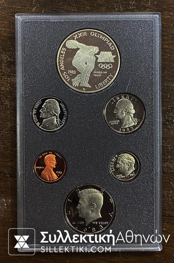 USA set 1983 with Dollar Olympic Proof
