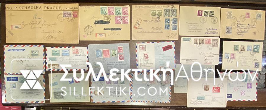 CZECHOSLOVAKIA Collection of 18 Nice and interesting Covers 40s