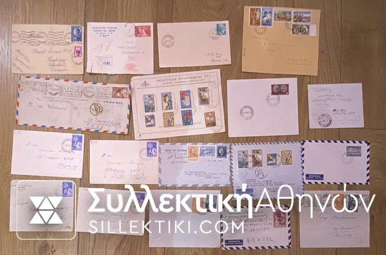 19 Covers 1950/60 Greek Posted