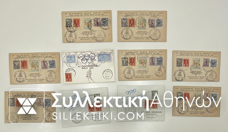10 Cards 1936 Olympic