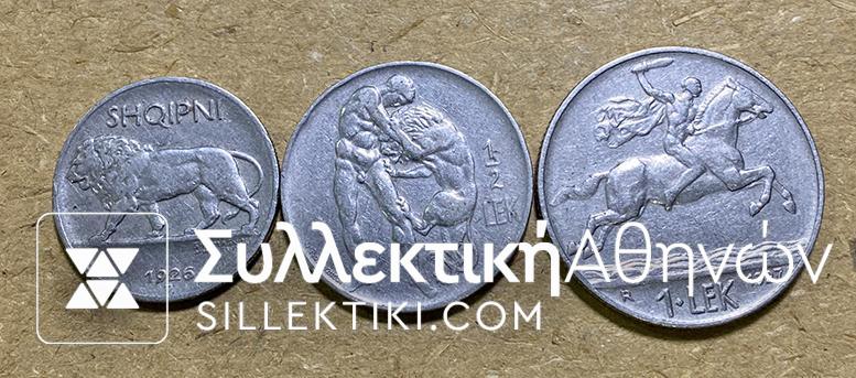 ALBANIA 3 Coins 1/4