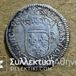 FRANCE -1/12 Ecu 1668 Young Louis XIV Countermarked??