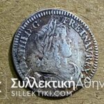 FRANCE -1/12 Ecu 1668 Young Louis XIV Countermarked??