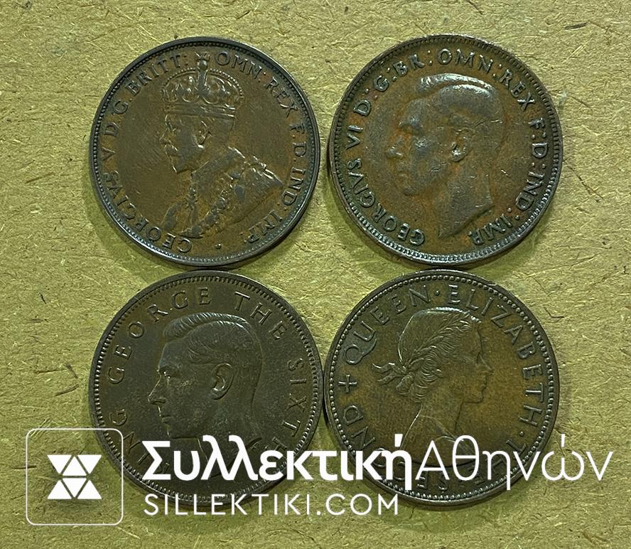 AUSTRALLIA 4 X Penny (1935