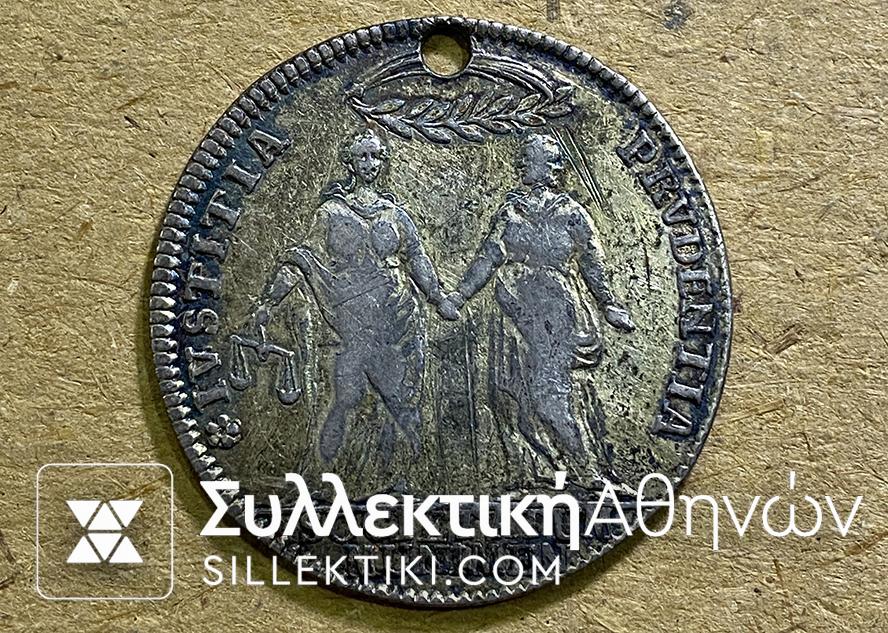 ITALY (VENICE) Osella Iustitia Prudentia 1770 Aloysio Mocenigo Ag