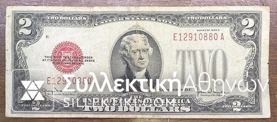 USA 1 Dollar 1928 Red stamp F