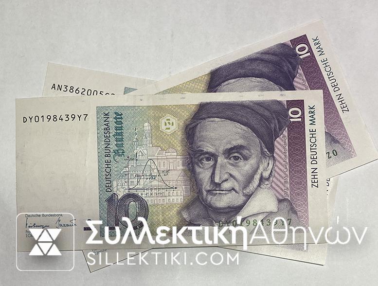 GERMANY 10 Mark 1993 AU