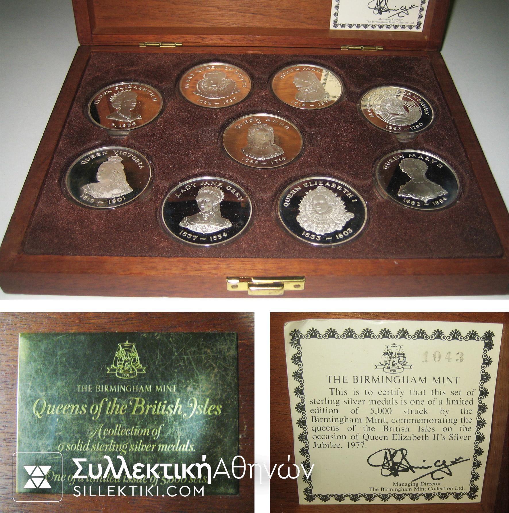 GR.BRITAIN Collection of 9 Queens