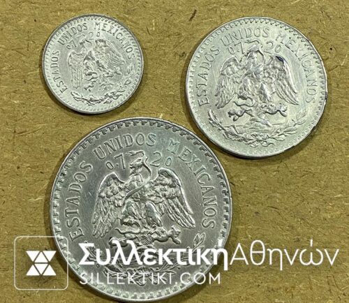MEXICO -20 + 50 Centavos and 1 Peso 1941