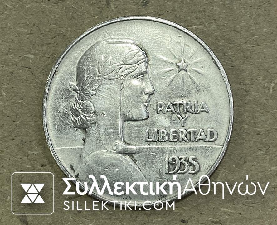CUBA 1 Peso 1935 VF