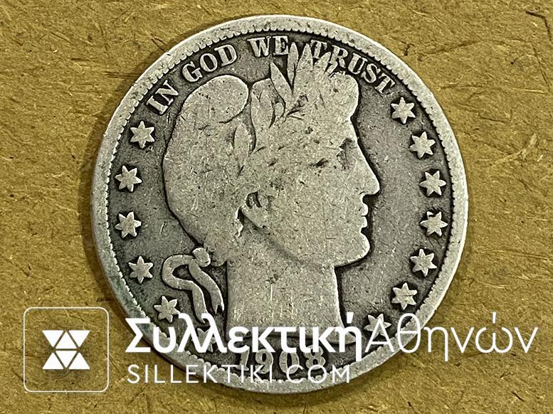USA Half Dollar 1908 d