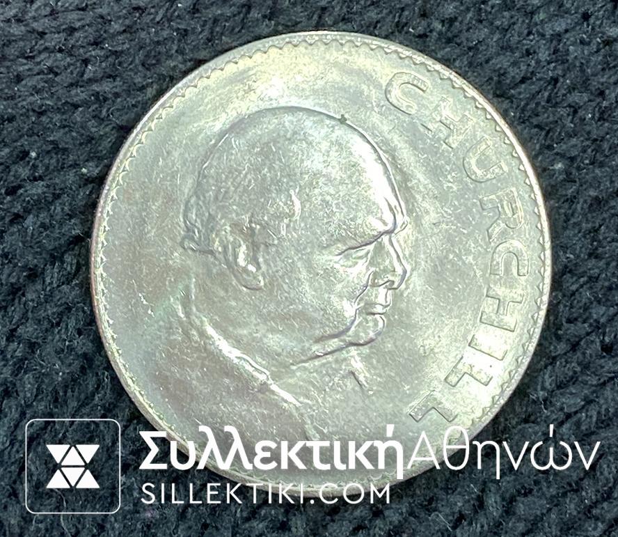 GR. BRITAIN Crown 1965 Elizabeth - Churchill UNC