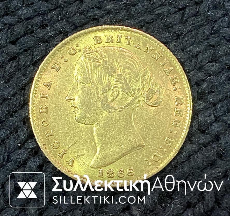 AUSTRALLIA Sovereign 1866 AU