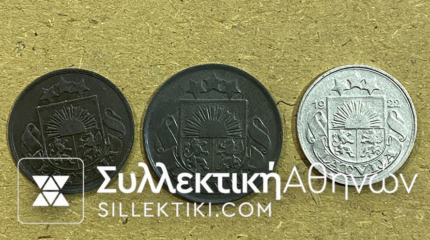 LATVIA 2.5.10 Santimi 1922